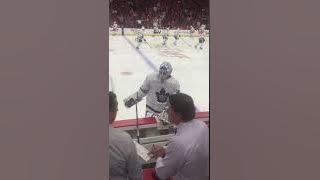 Chicago Blackhawks vs Toronto Maple Leafs pregame warmup 10/7/18