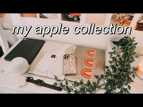 my apple product collection! *updated* || iphone 12, m1 macbook, airpods, homepod mini, + MORE!