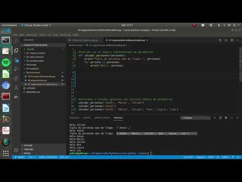 Python - Funciones 3. Número indeterminado de parámetros