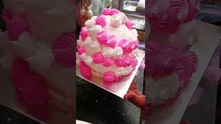 Beautiful Barbie Doll Cake Design 💖🎂 | Pink & White Princess Cake #shorts #barbie #birthdaycake