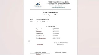 Bikin Surat Slip Gaji Otomatis dalam Hitungan Menit‼️WOOWW 😱🤯✨ | Mail Merge Word & Excel