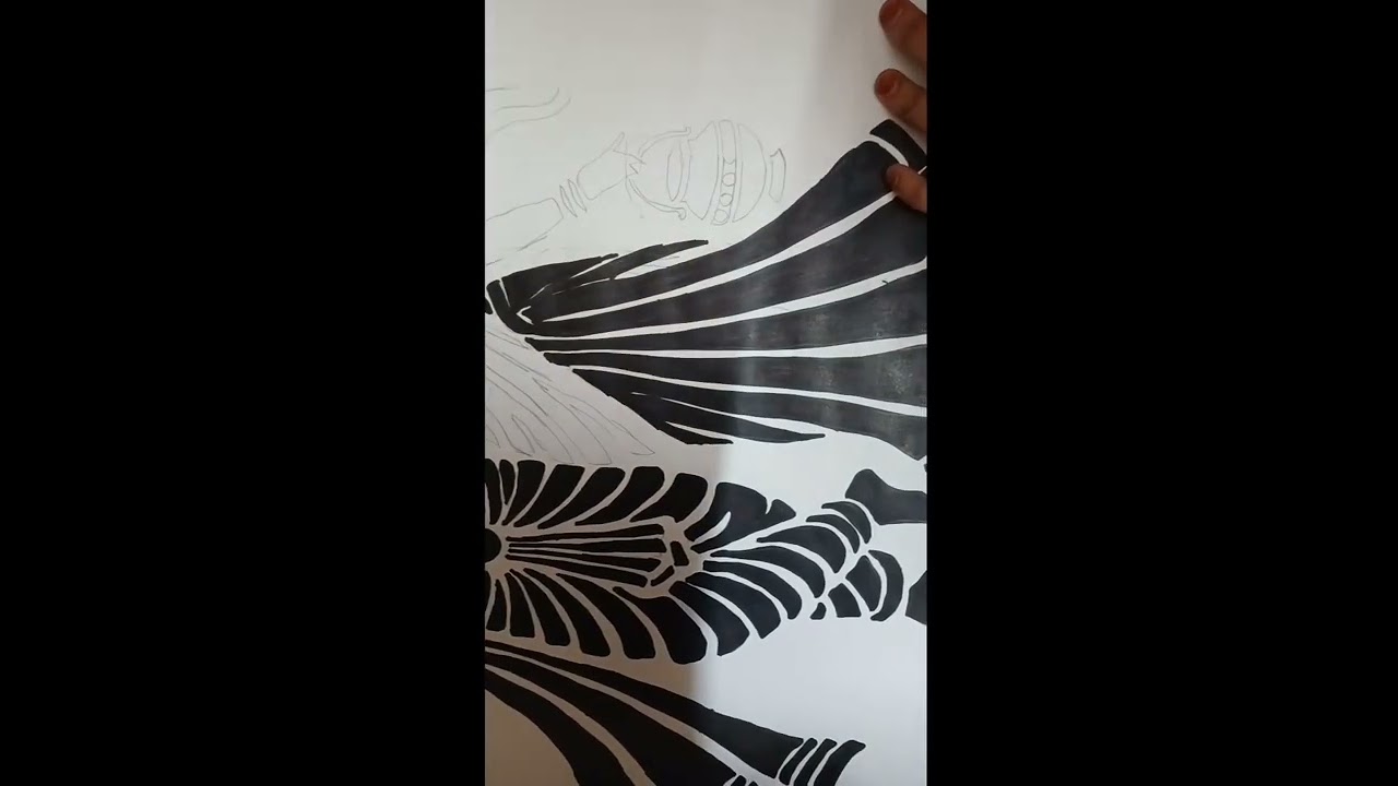 HOW TO DRAW KRISHNA AND RADHA WITH BLACK STRIPES 