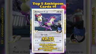 Top 5 RAREST Ambipom Pokémon Cards 🐒💎 #pokemon #pokemoncards #pokémon #top5 #pokemontcg #tcg