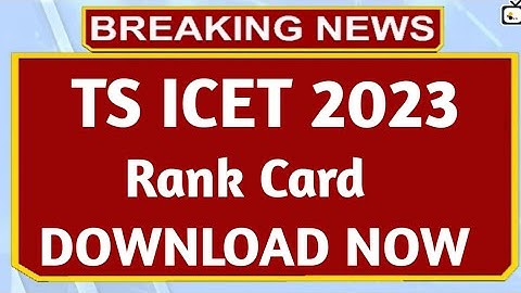 TS ICET 2023 RESULTS RELEASED TODAY|ts icet results rank card download link bhuwantv| #tsicetresults