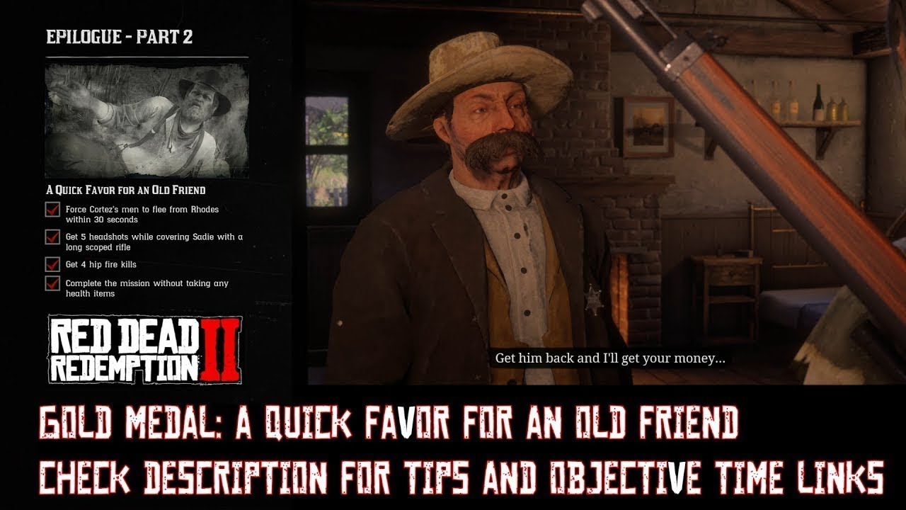 Red Dead Redemption 2 A Quick for Old Gold Medal 100 4K - YouTube