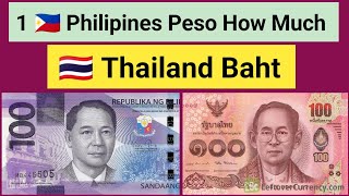 How Many Philippine Peso Is One Thai Baht Worth? One Thailand Thai Baht How Much Philippines Peso