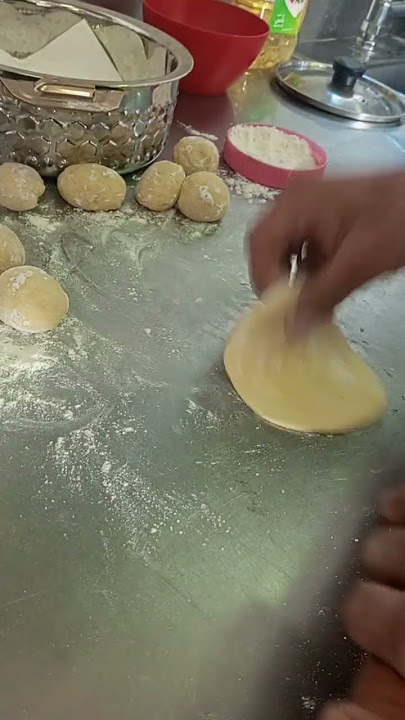 he's making Arabic bread #kameer