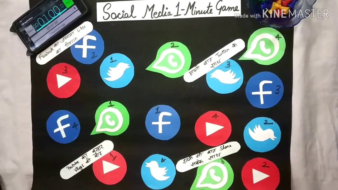 Social media theme game one minute game kitty party games social