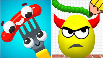 Draw To Smash: Logic Puzzle vs Fork N Sausage - Max Levels Gameplay Walkthrough