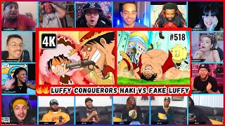🔥🔥20+ Reactors Luffy Conquerors Vs Fake Luffy Reaction Mashup -One piece Episode 518 Reaction Mashup