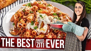 This is seriously the best baked ziti ever. with a homemade meat
sauce, and ricotta cream cheese topping, your family going to love it!
__________⬇...