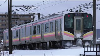 大雪により運用変更E129系A30編成【4K】信越本線下り433M