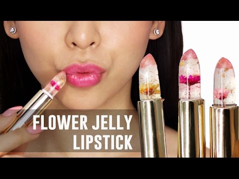 FLOWER JELLY LIPSTICK THAT CHANGES COLOR! ||  TINA TRIES IT