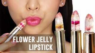 FLOWER JELLY LIPSTICK THAT CHANGES COLOR! ||  TINA TRIES IT screenshot 4