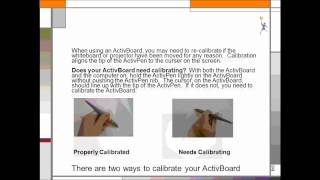 Calibrating the ActivBoard