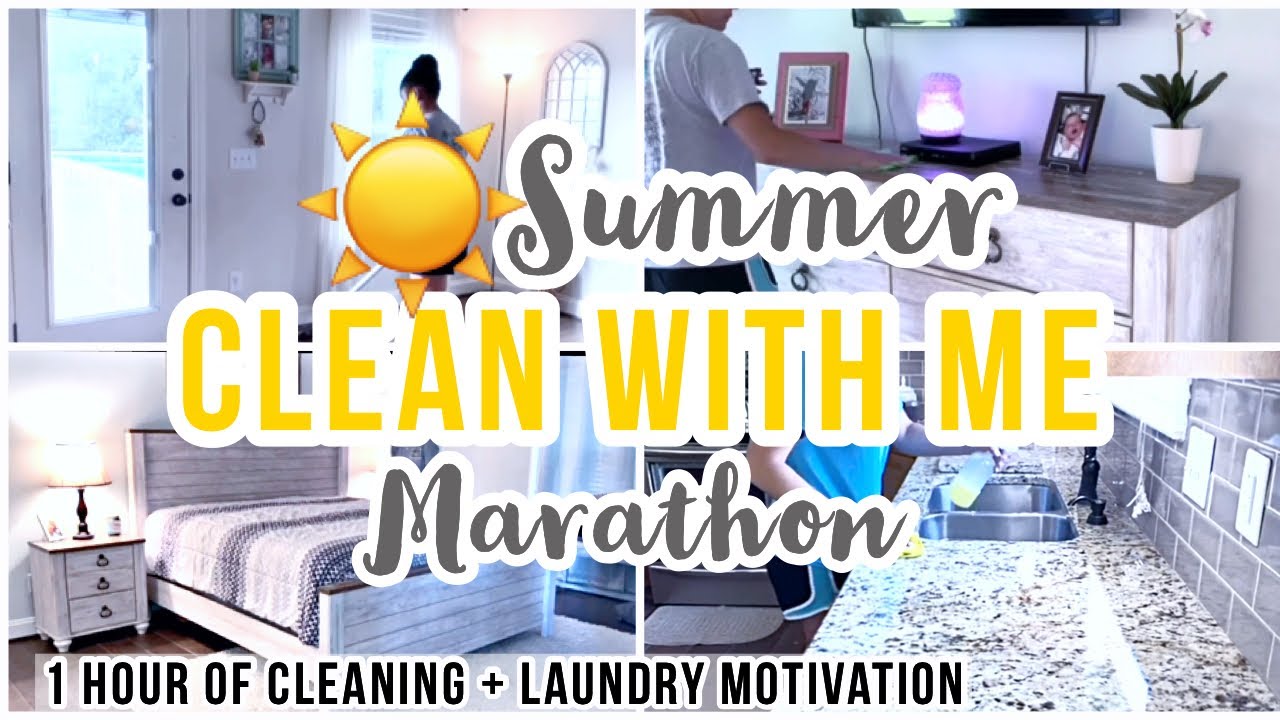 ☀️🏡 EXTREME SUMMER CLEAN WITH ME 2020 | 1 HOUR WHOLE HOUSE CLEANING ...