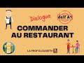 Commander au restaurant en franais dialogue simul pour le delf a1  fle  english subtitles 