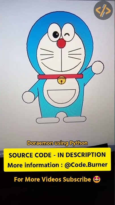 How to draw Doraemon in python turtle | Python Turtle Project #3 - YouTube