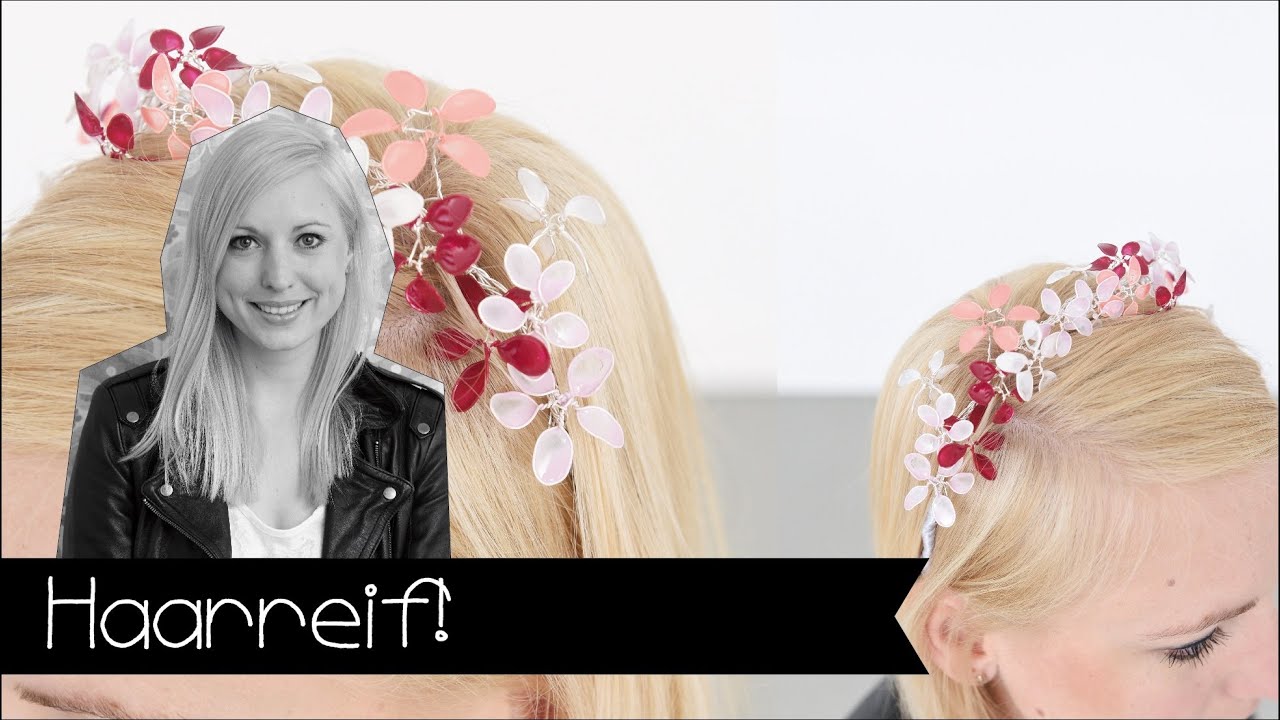 DIY | BLUMEN-HAARREIF SELBST GEMACHT| HAARSCHMUCK | HAIRPIECE - YouTube