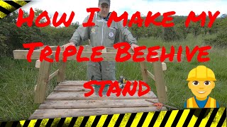 Beekeeping 2021 How to make a triple beehive stand