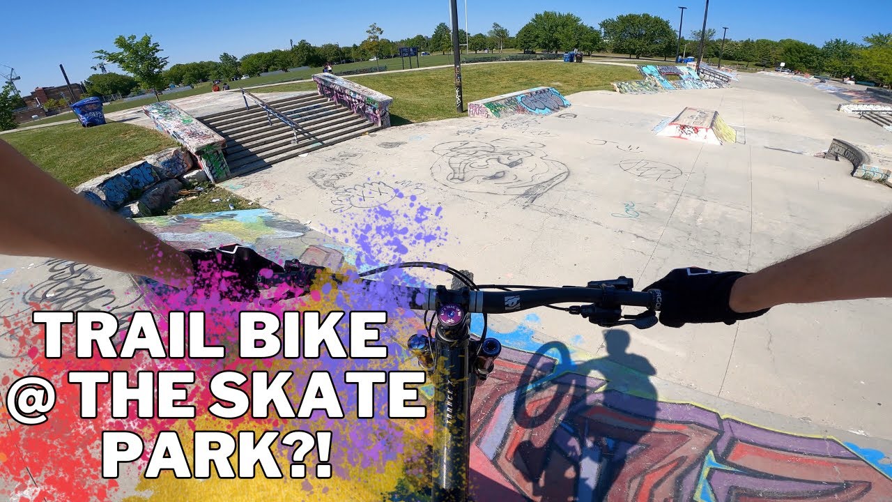 TRAIL BIKE THE SKATE PARK?! Freeride around Toronto's dopest unknown