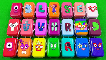 Numberblocks 🏳️‍🌈 Find Slime Opening Alphablocks Clay with Mini Suitcase Colorful! Slime ASMR