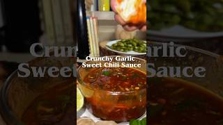 Crunchy Garlic Sweet Chili Sauce 🌶️ 🔥 #sweetchilisauce #youtubeshort #gyoza