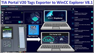 TIA Portal V20 how to export tags to WinCC Explorer V8.1 SCADA (Fast method)