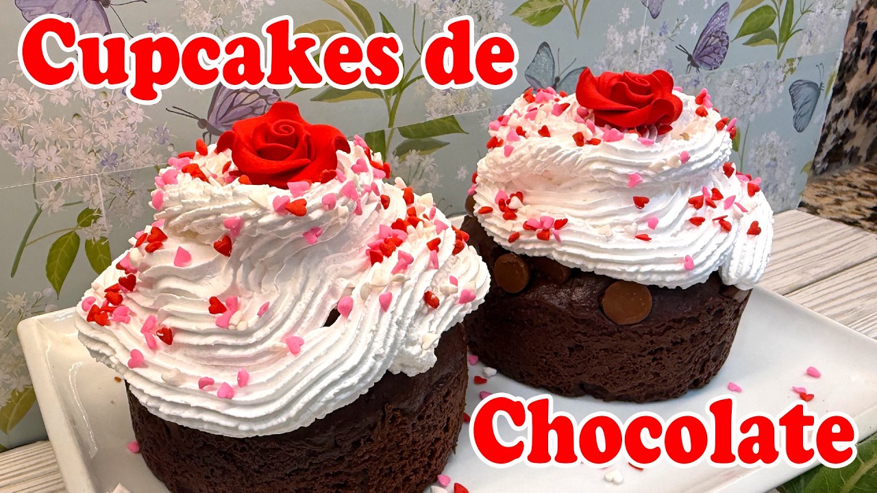Cupcakes de chocolate para San Valentín | Fácil y delicioso
