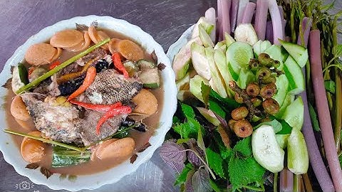 cá kho mắm ruốc chấm rau đồng#bữacơmquênhà##cákhomắmruốc#