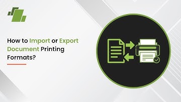 How to Import or Export Document Printing Formats ?