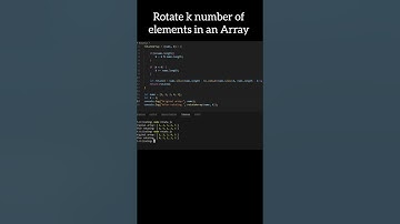 program to Rotate elements of an array K times #javascript #shorts #tech #interview #array #complex