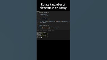 program to Rotate elements of an array K times #javascript #shorts #tech #interview #array #complex