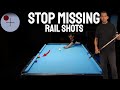 The Secrets To Making Rail Shots in Pool - (Pool Lessons) #8ballpool #9ballpool