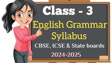 English Grammar Class-3 Complete & Detailed Syllabus||Englih Grammar for Class-3||Complete Syllabus|