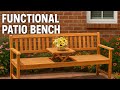 Versatile Outdoor Furniture - Patio Bench with Foldable Table