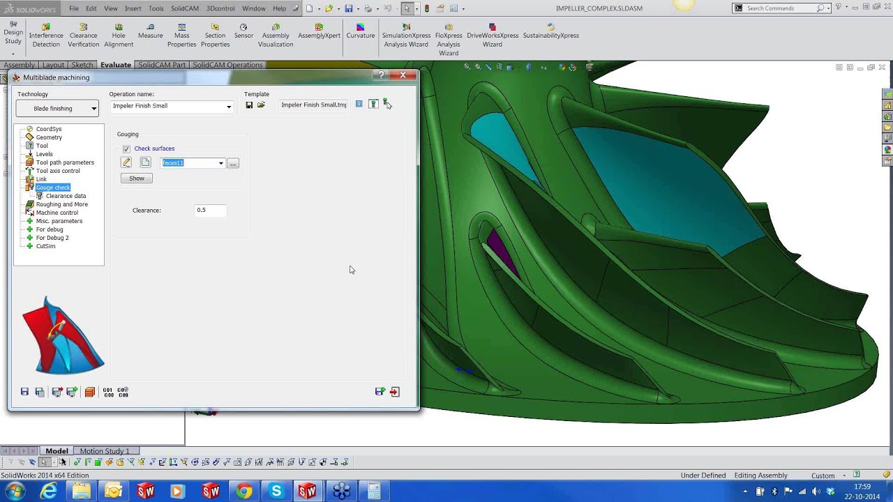 SC 2014 Sim5X machining using Multiblade application