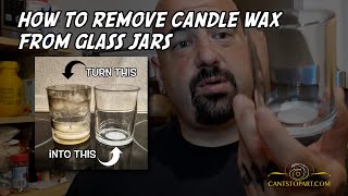 Remove Candle Wax from Glass Jars - Super Easy | Cant Stop Art