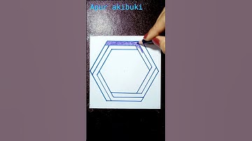 How to draw Impossible Hexagon | Hexagon drawing using a protector | Impossible Hexagon | #shorts
