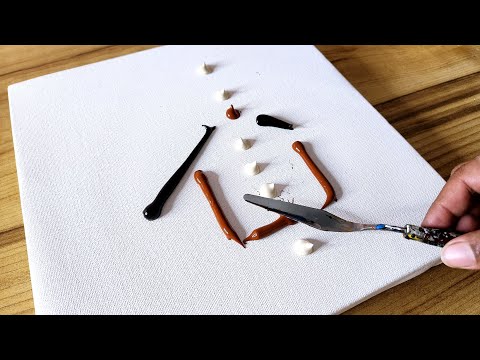 Easy Abstract Painting Technique / Smearing Paints On Canvas / Daily Art 2023 /