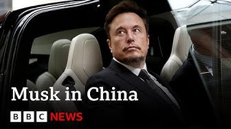 Elon Musk in China to discuss full self driving on Tesla cars say reports BBC News
