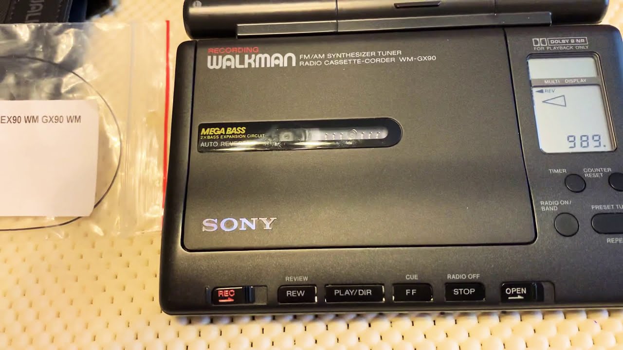SONY walkman WM-GX90 カセットプレーヤー SONY 1991年 カセットウォークマン WM-GX90 - YouTube
