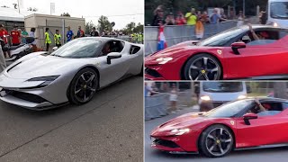 Charles Leclerc \& Carlos Sainz arrive in Ferrari SF90's at the #ItalianGP