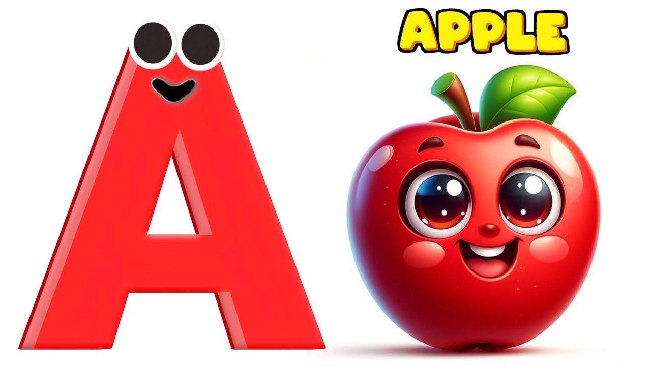ABCD A is for Apple 🍎 A A Apple Phonics Song Fun ABC