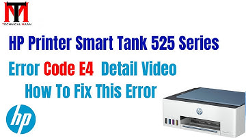 Printer HP Smart Tank 500 Series Error Code E4
