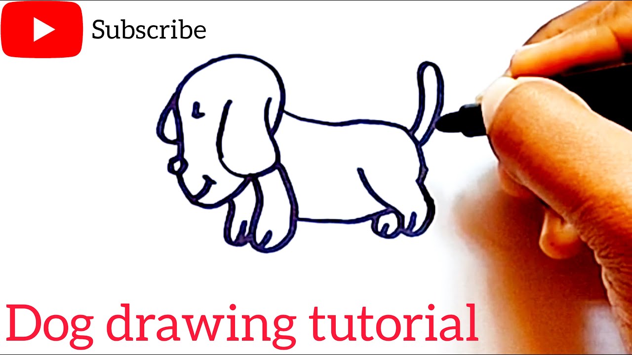 How to draw a cute puppy ( Dog ) step by step 🐕 Dog drawing tutorial ...