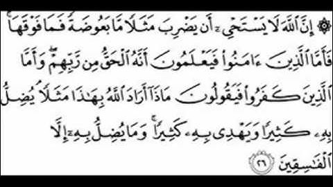سورة البقرة من آيه 25 إلى 30