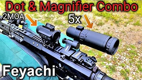 Feyachi 2 MOA Red Dot & Magnifier 1.5-5X Combo Review & Test V30 M37
