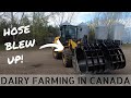 Fixing Wheel Loader and Cleaning Pack Barn