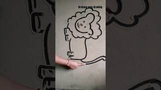 How to draw Lion ? Easy Drawing step by step #shortvideo #youtubeshorts #shots #lion #art